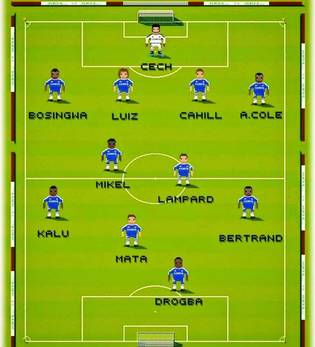 ミケル・ジョン・オビのインスタグラム：「🚨 NEW GUEST INCOMING…  Episode 5 sees another famous face join @mikel_john_obi and @chrismchardy19 on the pod.  This starting XI 🔵 ought to give you a clue. Any guesses of the game? 👀 The man in question? 🤐  Out on Monday! 🔥 Subscribe now. Link in our bio ⬆️  👏🏻 Made possible by @betwinnerng 🖼️ H/T @mundialstylefootball   #obionepodcast #mikel #chelsea #cfc #nigeria #podcast #interview #legend」