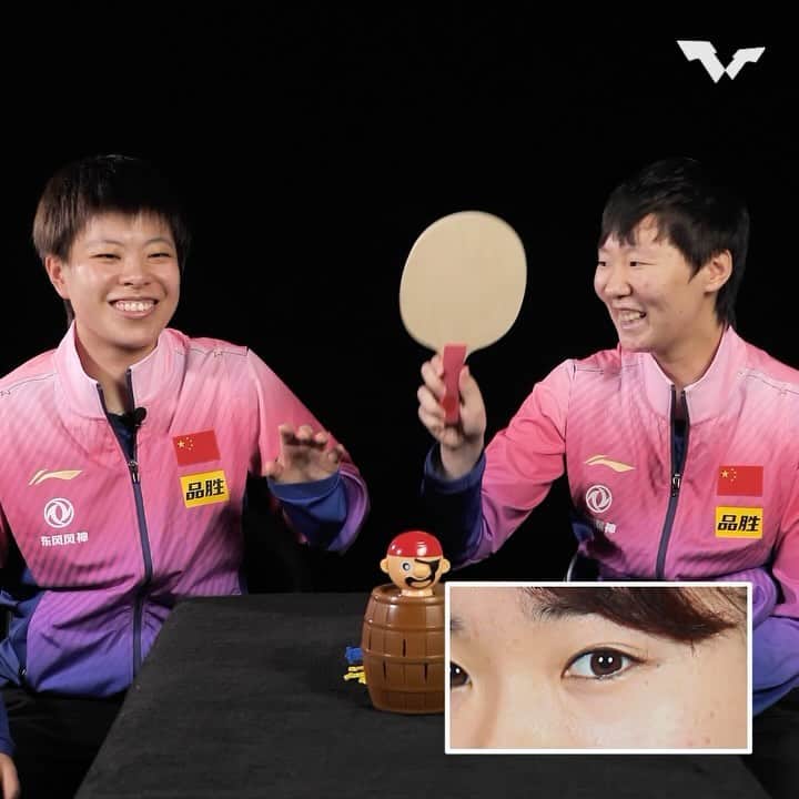 ITTF Worldのインスタグラム：「Wang Manyu and Wang Yidi turn their on-court rivalry into a laugh riot when they take on the Guess the Player Challenge 🤣  Catch both Chinese stars in a different arena - the Nagoya Kinjo-Futo Arena - LIVE from 15 Dec 👉 bit.ly/WTTNagoyaTixENG  #WTTNagoya #WTTFinals #PingPong #TableTennis」