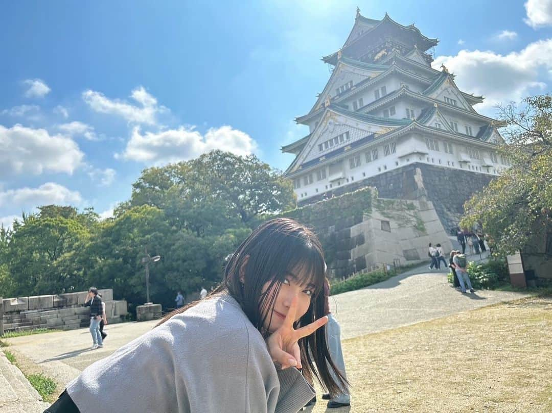 北川莉央のインスタグラム：「．  生写真撮影で大阪城に行ったときの📸  #morningmusume #モーニング娘　#モーニング娘23 #北川莉央　#おんちゃん」