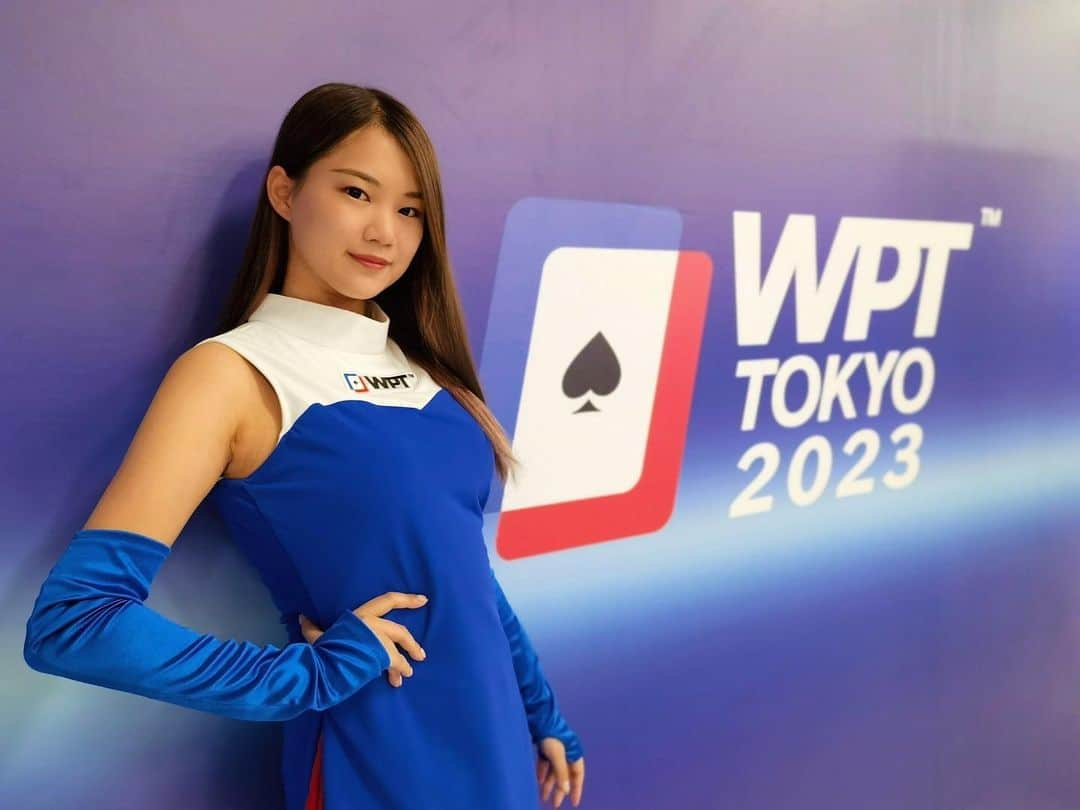 藤高つばさのインスタグラム：「. WPT東京2023 イメージガール💙 . #wpt東京2023  #wpttokyo2023  #pokerqueen  #ポーカー #コンパニオン」