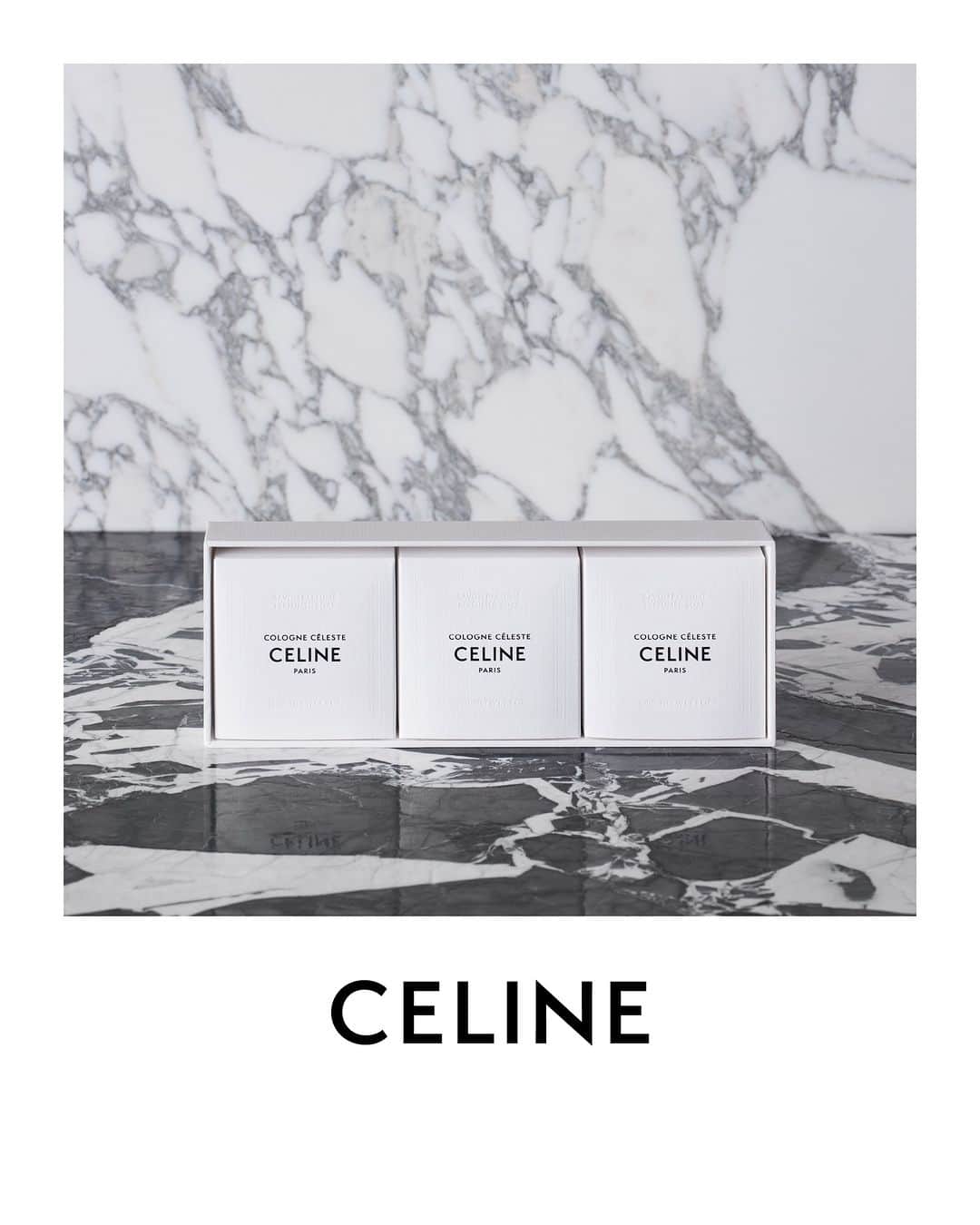 Celineのインスタグラム：「CELINE HAUTE PARFUMERIE  CELINE PERFUMED SOAPS SET  COLLECTION AVAILABLE IN STORE AND ON CELINE.COM  @HEDISLIMANE PHOTOGRAPHY​ ​ #CELINEHAUTEPARFUMERIE #CELINEBYHEDISLIMANE」