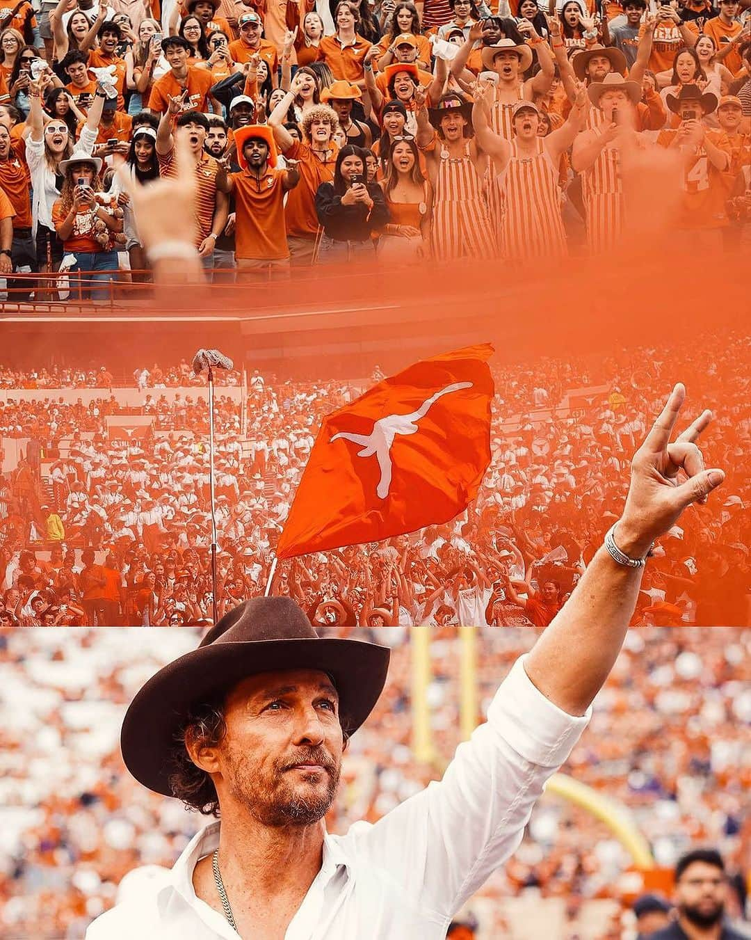 マシュー・マコノヒーのインスタグラム：「thank you big 12 #hookem #gameday」