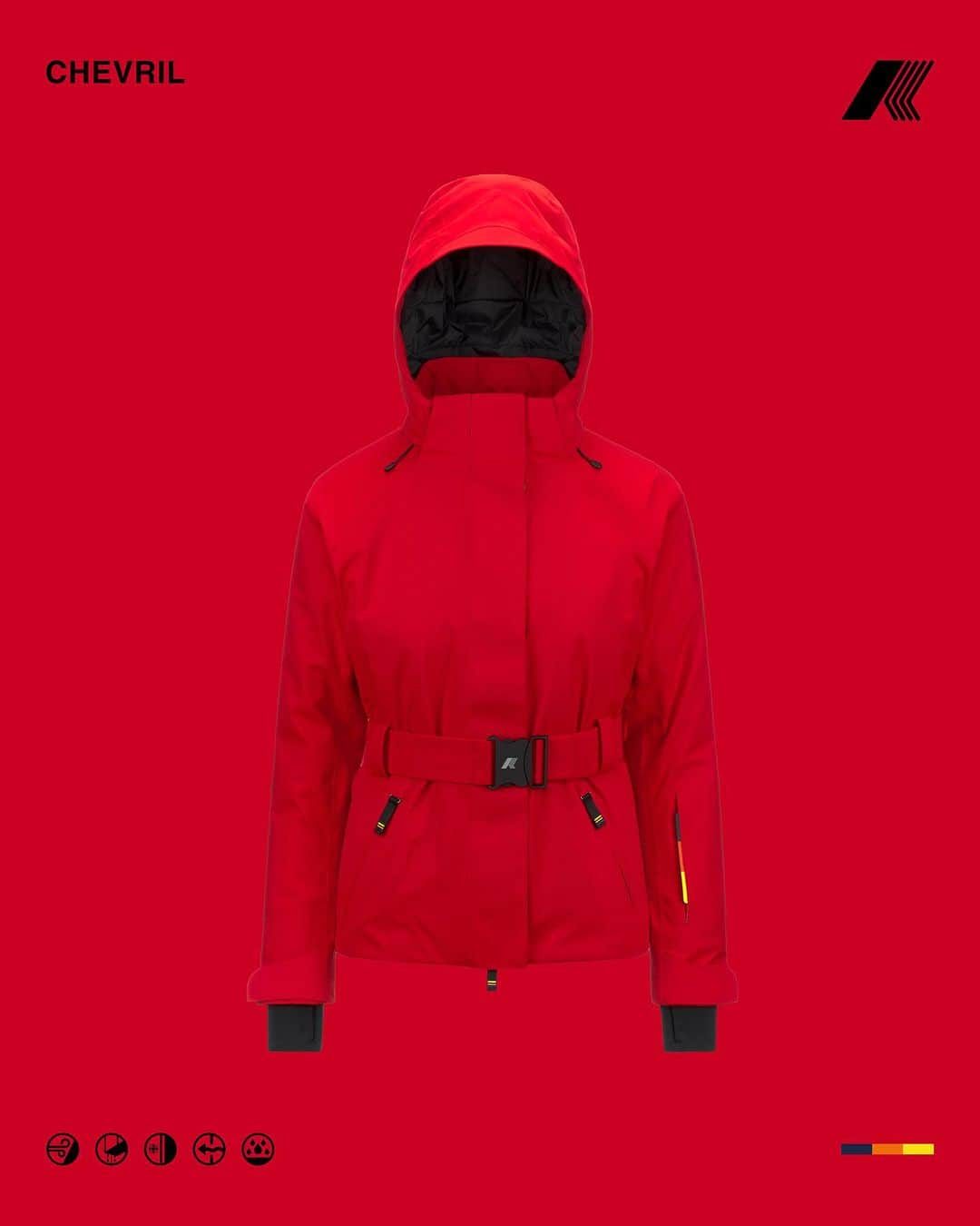 ケイウェイのインスタグラム：「Embark on a journey where height, speed, and the luxury of absolute protection in any weather converge to inspire a complete ski wardrobe. Immerse yourself in the thrill of the slopes with meticulously curated head-to-toe looks for him and her.    Create your ski look on www.k-way.com   #KWAY」