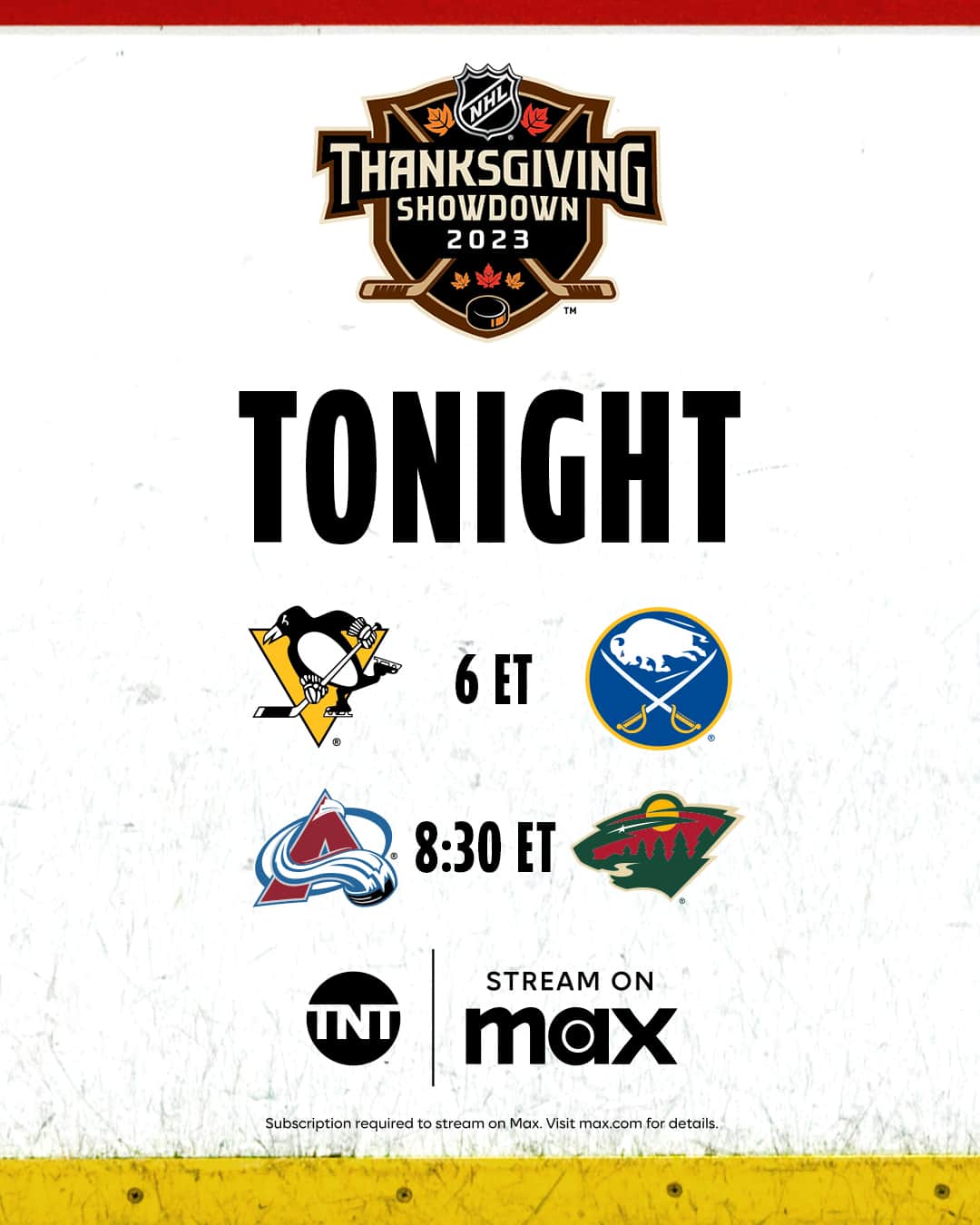 NHLさんのインスタグラム写真 - (NHLInstagram)「Grab some leftovers and watch some Thanksgiving Showdown! 🥘  📺: @penguins vs. @buffalosabres and @coloradoavalanche vs. @minnesotawild TODAY starting at 6p ET on @nhlontnt and @sportsonmax」11月25日 0時35分 - nhl