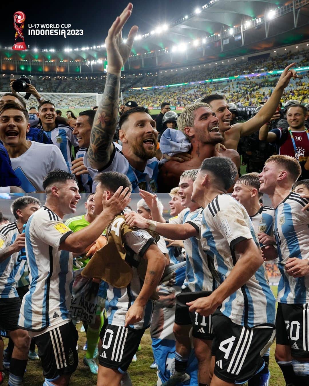 FIFAワールドカップさんのインスタグラム写真 - (FIFAワールドカップInstagram)「🤯 Argentina has won against Brazil twice in four days.  #FIFAWorldCup Qualifying = 🇧🇷 0-1 🇦🇷 #U17WC Quarter-final = 🇧🇷 0-3 🇦🇷」11月25日 0時02分 - fifaworldcup