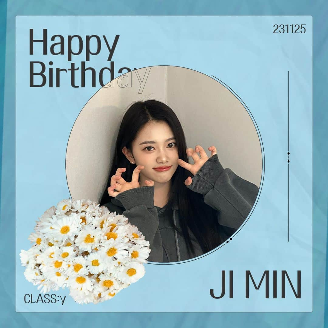 CLASS:yのインスタグラム：「[🎂]  231125 HAPPY JIMIN DAY 🍰  오늘은 CLASS:y(클라씨) 지민이의 생일입니다 ✨ 지민이의 생일을 축하해 주세요 💌  #CLASSy #클라씨 #지민 #JIMIN #HAPPYJIMINDAY #겨울의시작_지민」