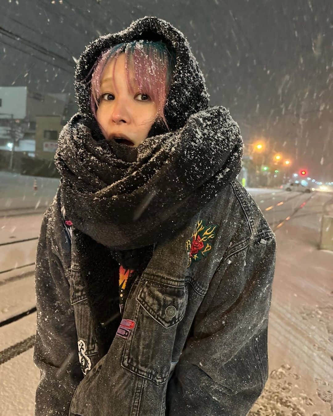 LiSAのインスタグラム：「さむすぎてもはやゆきだるま凍る☃️ #LANDERツアー #函館」