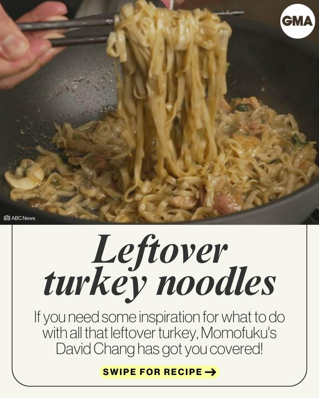 Good Morning Americaのインスタグラム：「Momofuku's @davidchang is helping us turn our #Thanksgiving leftovers from drab to fab! 😋  See more at our link in bio.」