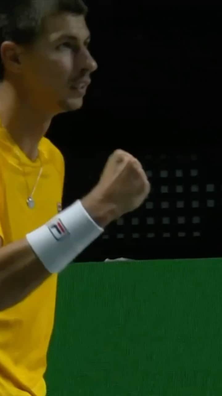 ATP World Tourのインスタグラム：「POPPY ON THE SPIN 😵‍💫  #DavisCupFinals」