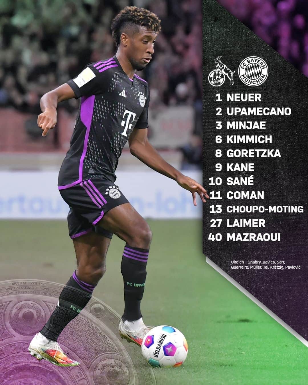 バイエルン・ミュンヘンのインスタグラム：「Here's how we 𝐥𝐢𝐧𝐞-𝐮𝐩 for #KOEFCB! 👊  #MiaSanMia #FCBayern」