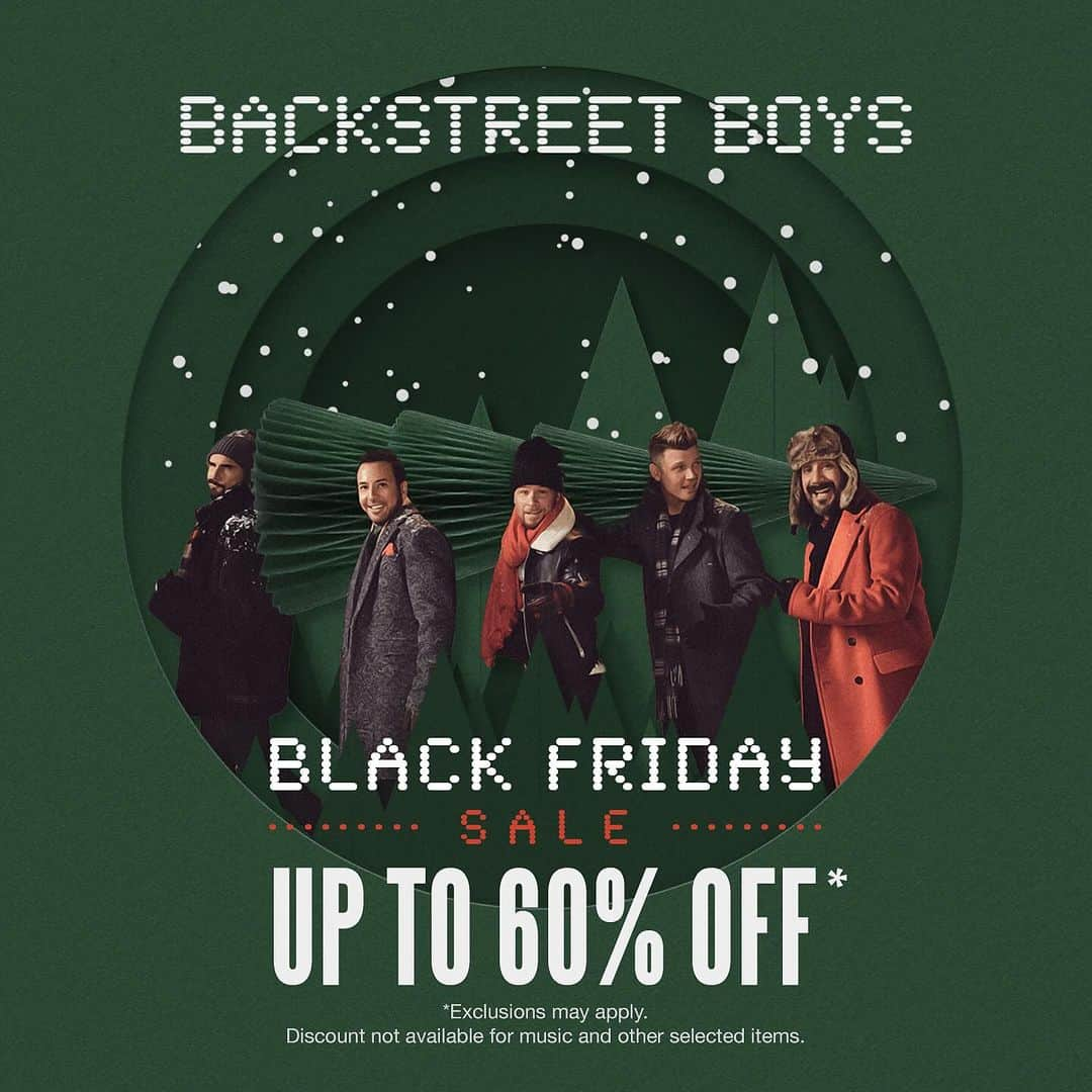 backstreetboysさんのインスタグラム写真 - (backstreetboysInstagram)「Get in the HO! HO! Holiday spirit with our Christmas merchandise line! 🎄🎁🎅🏻 Get up to 60% off storewide while supplies last.」11月25日 3時29分 - backstreetboys