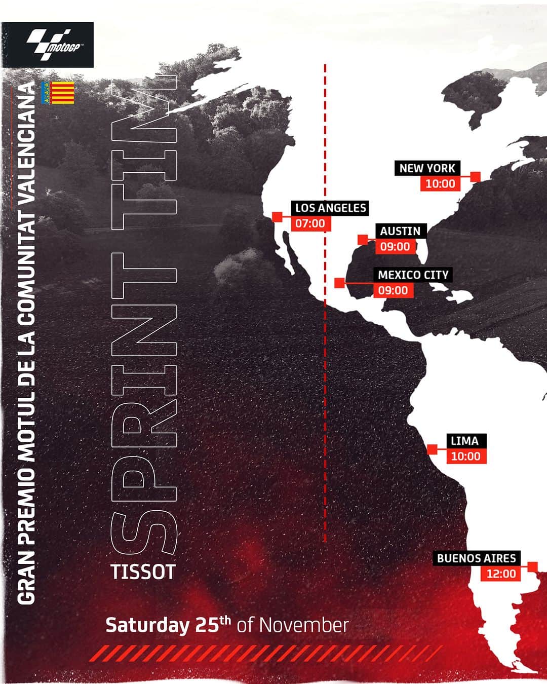 MotoGPのインスタグラム：「The final #TissotSprint of the season is going to be EPIC! 🔥 You simply cannot miss it! ⚔️  #ValenciaGP 🏁 #PECCOvsMARTIN #MotoGP #Motorsport #Motorcycle #Racing」