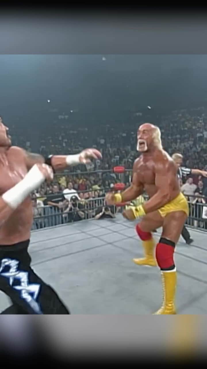 ハルク・ホーガンのインスタグラム：「Flashback Friday, BROTHER! 💪 Goldberg & Hulk Hogan vs. The Jersey Triad — Handicap Match: WCW Monday Nitro, Aug. 30, 1999」