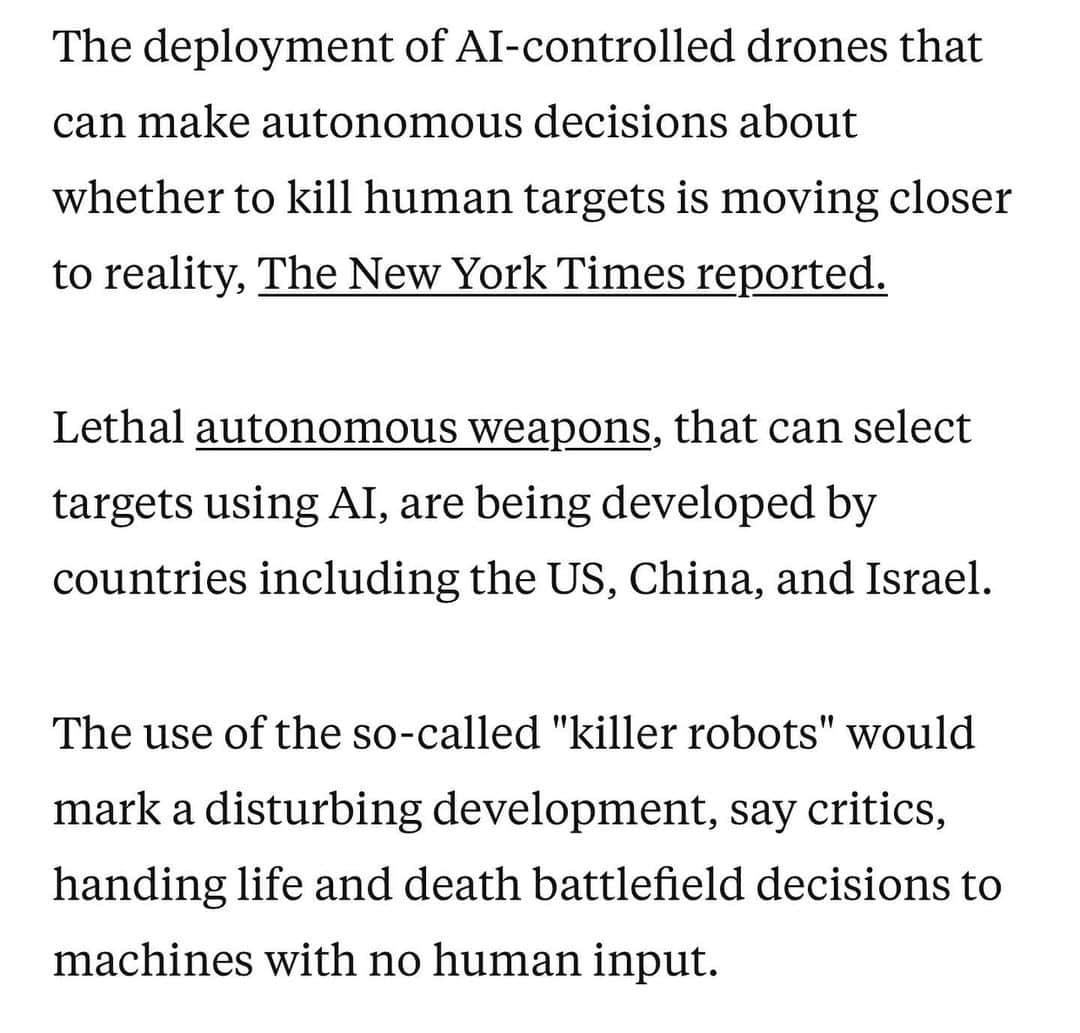 WikiLeaksさんのインスタグラム写真 - (WikiLeaksInstagram)「The US is among countries arguing against new laws to regulate AI-controlled killer drones.  The US, China, and others are developing so-called "killer robots."  Critics are concerned about the development of machines that can decide to take human lives.」11月25日 4時35分 - wikileaks