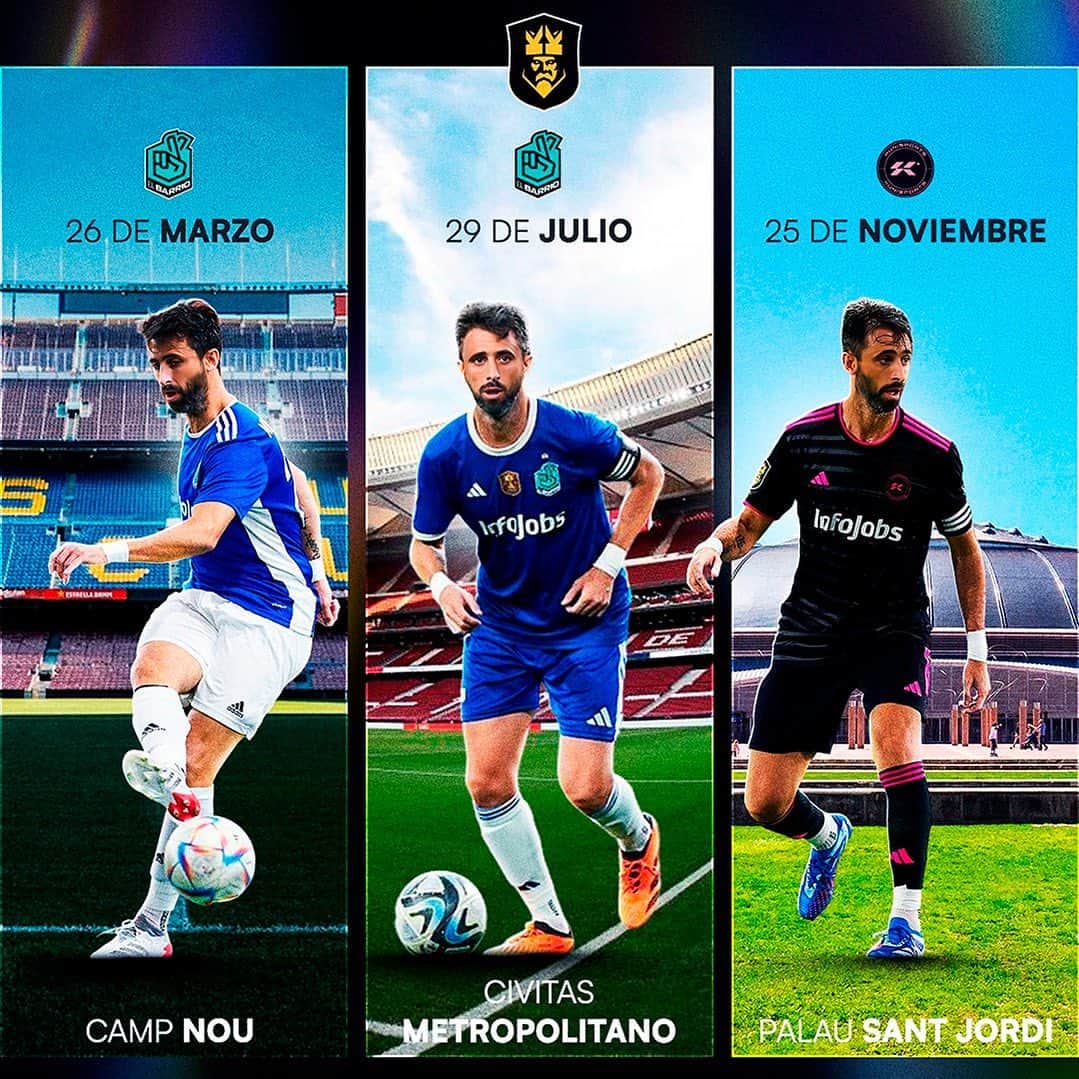 ニコラス・パレハのインスタグラム：「Se viene la tercera ! Vamos con todo al palau @kunitasfc @kunisports ! 🩷🖤🤟🏻  #kingdomcup @kingsleague」