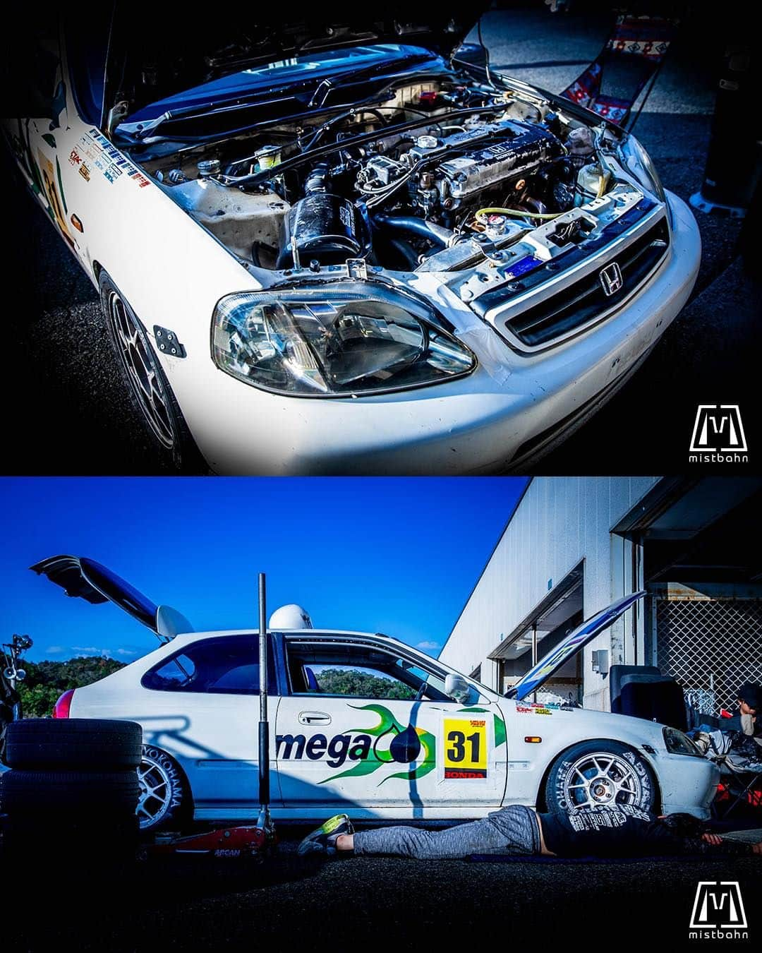 mistbahnさんのインスタグラム写真 - (mistbahnInstagram)「_ KEW ENNEPETAL MEGA Honda EK4 CIVIC _ 🚗: @masamasamassa1667 📷: @mistbahn _ Shot on Oct-15 2023 🏁 "Circuit Festa ( @circuit_festa_west_japan )" "HONDA ONE MAKE RACE". Central Circuit (Hyogo Japan) _ JP) 2023年10月15日、セントラルサーキットで開催された「サーキットフェスタ ( @circuit_festa_west_japan )」内の「ホンダ・ワンメイク・レース」で撮影。 _ #circuitfesta #circuitfesta2023 #サーキットフェスタ #サーキットフェスタ2023 #hondaonemakerace #ホンダワンメイク #ホンダワンメイクレース #centralcircuit #セントラルサーキット #kew #金川エンジンワークス #omegaoil #ennepetal #エナペタル #civic #hondacivic #ホンダシビック #シビック #ek4 #ek #ekcivic #ek9 #kanjo #kanjostyle #kanjoracer #kanjozoku #timeattack #timeattackjapan #bseries #hondasontrack」11月25日 6時20分 - mistbahn