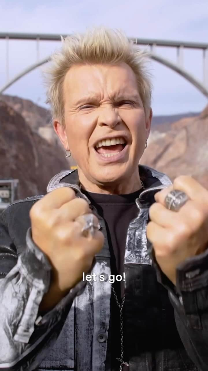 ビリー・アイドルのインスタグラム：「TOMORROW NIGHT - Get ready to see @BillyIdol perform the first ever concert at Hoover Dam, streaming on @Veeps! Get Access to this incredible event at the link in bio now.」