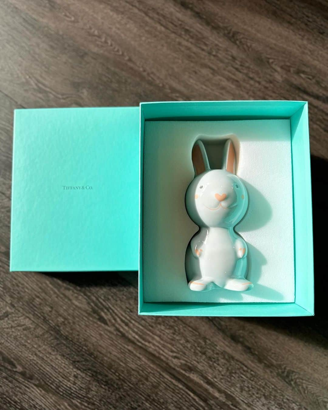 小脇美里のインスタグラム：「・ おさむさんから誕生日🎂に いただいたプレゼント🎁  @tiffanyandco の　 うさぎの貯金箱🐰  おさむさんはいつもプレゼントの センスにもエンタメ感溢れてる🤩  「40代、たくさん幸せを貯めてねー！」の メッセージと共に♡  ありがとうございます☻  @osamuchan_suzuki」