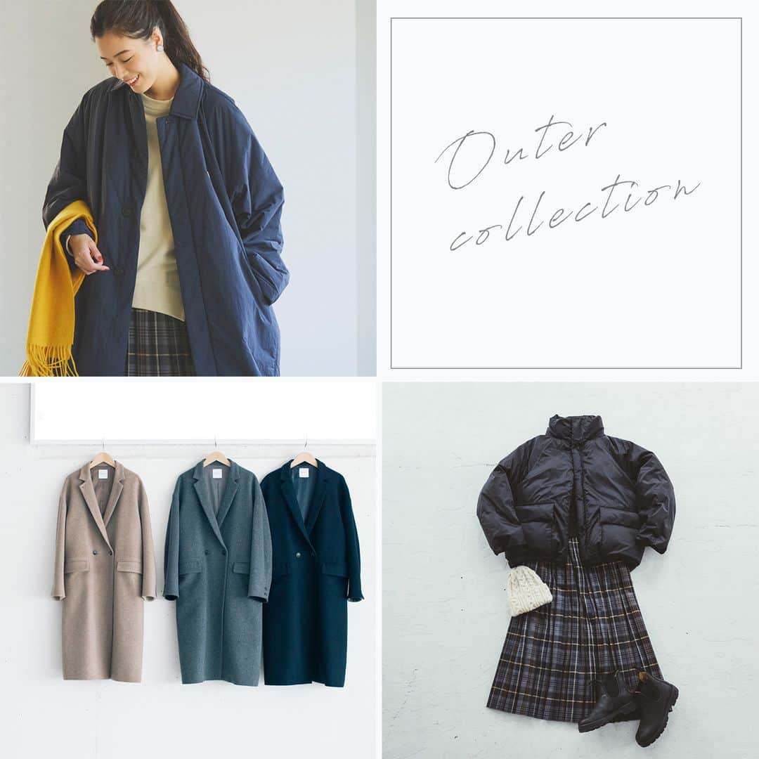 北欧、暮らしの道具店のインスタグラム：「【Outer collection】 今すぐ頼りになる！当店のアウター集めました◎ . - - - - - - - - - - - -  全国的にグッと気温が下がるこの週末。  本格的な冬支度に向けて、 本日はバイヤーおすすめの アウターをご紹介いたします！  ロングセラーのコートから、 今年の新作ダウンまで、今なら豊富に揃っていますよ。 ぜひこの機会に当店を覗いてみてくださいね♩  - - - - - - - - - - - - - - - - - とびきり軽くて、ほわっとあたたか 冬もアクティブに動ける「中綿コート」 - - - - - - - - - - - - - - - - -  冬の毎日に、動きやすくて軽く、 自由に温度調整がしやすい…… そんなアウターをDANTONで見つけました！  アウトドアウェアにも使われる「機能綿」を使用。 通常の綿より軽く、保温性が高いのが特徴で、 ほわっとやさしくあたたかさをキープしてくれるんです。 さらに蒸れにくいので、 交通機関、商業施設の中でも、 暑くなりすぎることがありません。  カジュアルすぎず、程よく上品な見た目も◎  - - - - - - - - - - - - - - - - - 大人気アイテムが今年も登場！ ずっと愛せる定番の「チェスターコート」 - - - - - - - - - - - - - - - - -  当店でも大人気のチェスターコートは、 来年も再来年も長く着られる定番のデザイン。 細部までこだわった美しいシルエットは、 合わせるボトムスを選ばす、この冬ずっと頼りになります！  アレンジ自在の3WAYミニ襟がポイント。 気分に合わせてアレンジできるので、 一着あると様々な着こなしをお楽しみいただけますよ♩  - - - - - - - - - - - - - - - - - NORMALLY 2024年冬の新作 街で着る、超軽量のダウンジャケット - - - - - - - - - - - - - - - - -  本格的に寒い日に重宝するのがダウンジャケット。 だけどもこもことしたボリューム感と、 街で着るにはオーバースペックになってしまうことが 気になっていました。  NORMALLYのダウンジャケットは 重さわずか530g！ダウンジャケット特有の圧迫感がなく、 必要なときにふわっと羽織れるんです◎  生地にはなめらかで上質な、高密度ナイロンを使用。 羽織るだけでどこか上品な印象が漂うのも魅力ですよ。  ーーー 掲載のアイテムはこちら▼ ーーー . ☑︎DANTON / ダントン / 中綿コート（S・Mサイズ） ☑︎「冬のお出かけも私らしく」3WAYアレンジ襟のかろやかチェスターコート ☑︎NORMALLY / ダウンジャケット（ユニセックス3サイズ） . 🎁「クラシ手帳2024」プレゼントキャンペーン実施中！お買いものいただいた方全員に、当店オリジナルの手帳を無料でお届けいたします。 . #KURASHIandTripsPUBLISHING#NORMALLY#DANTON#fashion#coordinate#ファッション#コーデ#ロングコート#チェスターコート#コート#アウター#ダウン#中綿コート#コーディネート#冬コーデ#シンプルコーデ#今日のコーデ#お買い物#お買いもの#シンプル#シンプルライフ#シンプルデザイン#暮らしを楽しむ#日々の暮らし#北欧#暮らし#北欧暮らしの道具店」