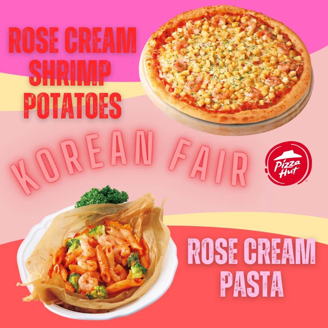 ピザハットのインスタグラム：「#ロゼクリーム 好き集合🤤💖🌹✨  #ピザハット の #韓国フェア では、 韓国グルメの新定番ロゼクリームソースを使った 商品も盛りだくさん👏  #ロゼクリームパスタ は、 ブロッコリー🥦とエビ🦐と甘辛ソースが 絶妙に絡み合い、ガーリックのアクセントも食欲をそそる もっちりペンネにとろ～りチーズの包み焼きパスタ🍝  #ロゼクリームシュリンプポテト は、 ホクホクポテト🥔とぷりぷり海老🦐の コンビネーションがたまらない旨辛クリーミーなピザ🍕  あ！ディップソースにロゼクリームがついてくる #韓流ハットメルツ もあるよっ😉💗  #韓国 #韓国グルメ #パスタ #ペンネ」