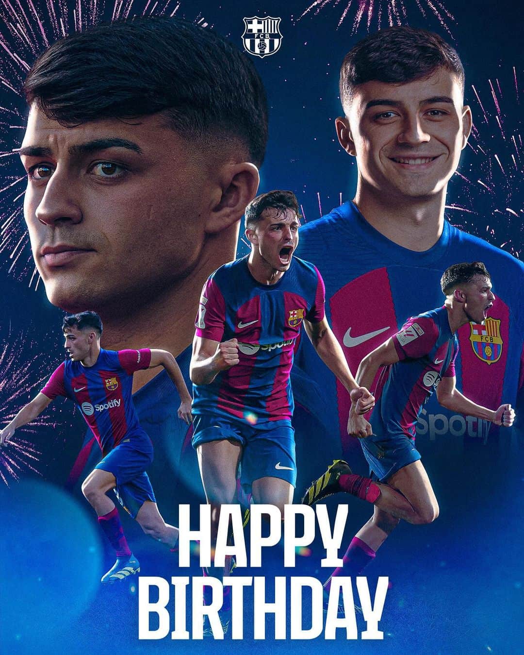 FCバルセロナのインスタグラム：「We wish you all the best, magician! 🎂 For many more together 🫶  Send your birthday wishes to Pedri 👇」