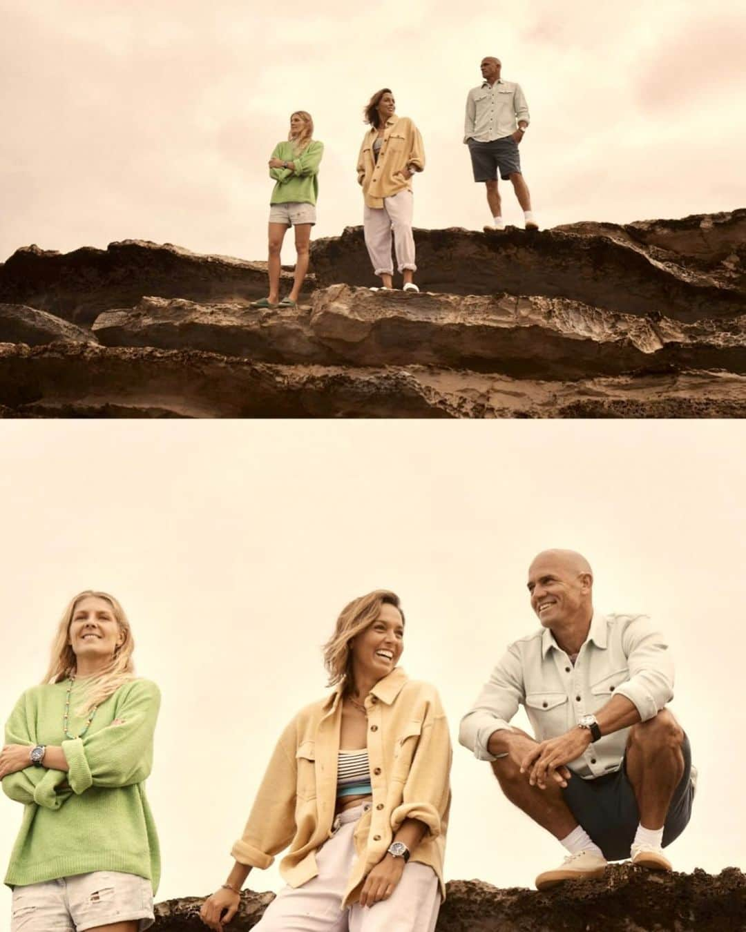 サリー・フィッツギボンズのインスタグラム：「Time connecting with the Ocean… with Nature and with our Squad 🙌🏼 @stephaniegilmore @kellyslater @breitling #SquadOnAMission #superoceanheritage」