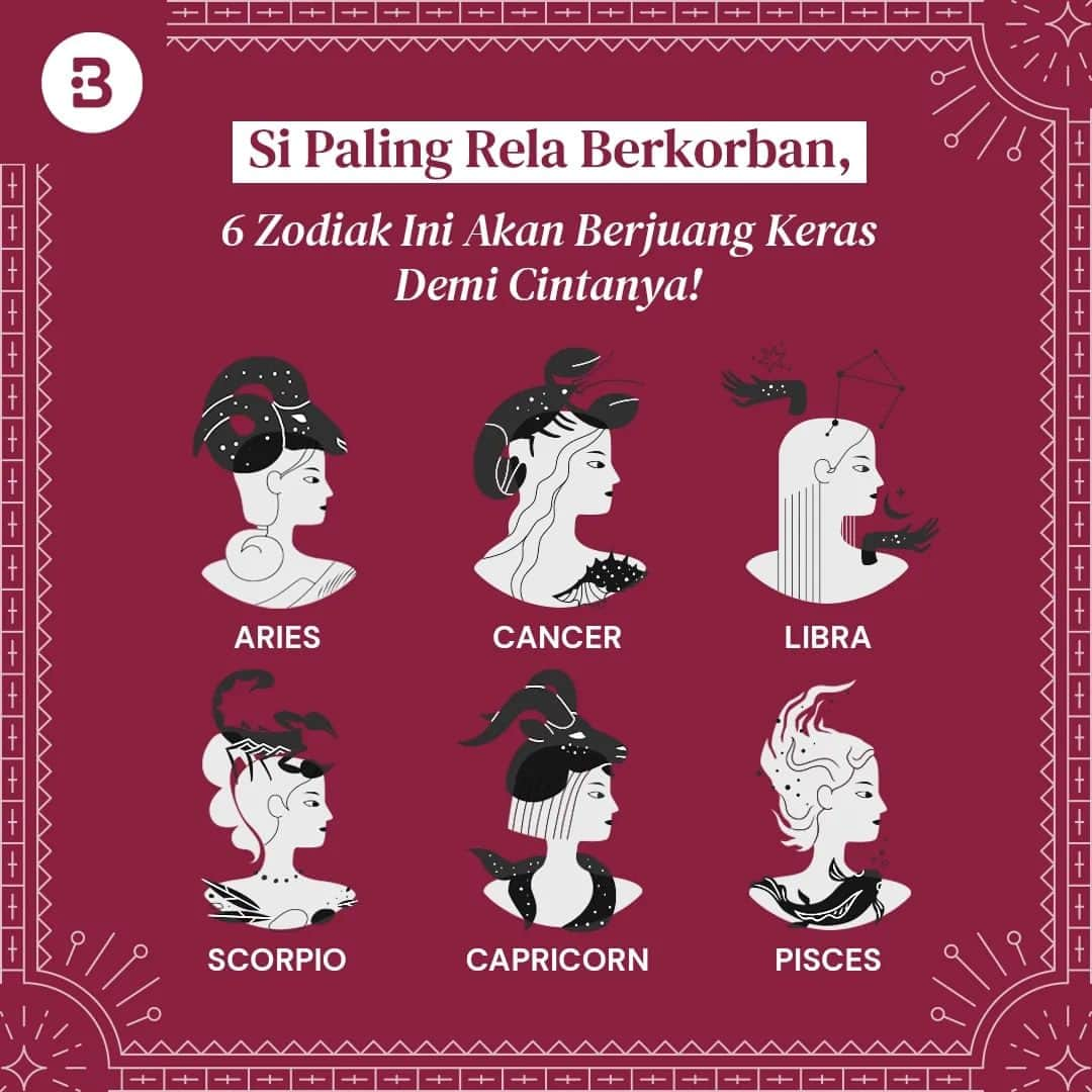 Beauty | Health | Fashionのインスタグラム：「Karena cinta adalah soal perjuangan, bagi mereka gak masalah deh berjuang sendirian yang penting cintanya tetap bisa bertahan.😙❤️  Beauties yang zodiaknya kesebut setuju gak nih?🙆‍♀️ —-- Jangan lupa untuk follow @Beautynesia.id  untuk berita menarik seputar wanita dan lainnya!  Follow juga instagram : @beautynesianews 💄 @mommyasia.id 🤰🏼👶🏻 —---- #zodiak #katazodiak #zodiac #ramalanzodiak #relaberkorban #perjuangan #cinta #perjuangancinta #effort #kasihsayang #beautynesiaid」