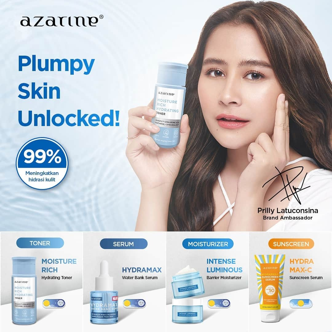 Prilly Latuconsinaのインスタグラム：「Siapa nihh yang skincarenya sama kayak aku? @azarinecosmeticofficial」