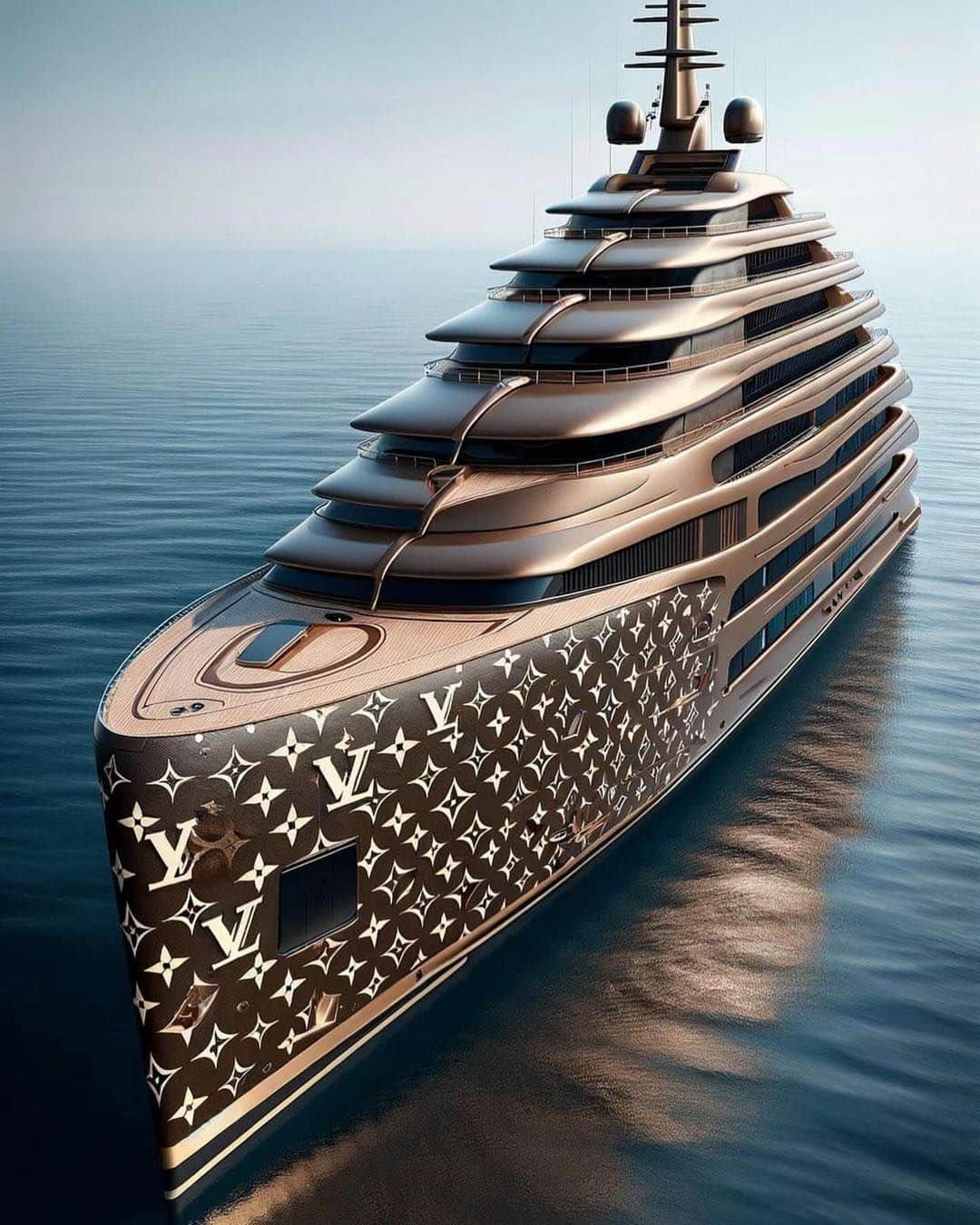 The Luxury Lifestyle Magazineのインスタグラム：「Louis Vuitton Yacht 🛥️ Would you travel on this yacht? 🤔   By: @asta.shion」