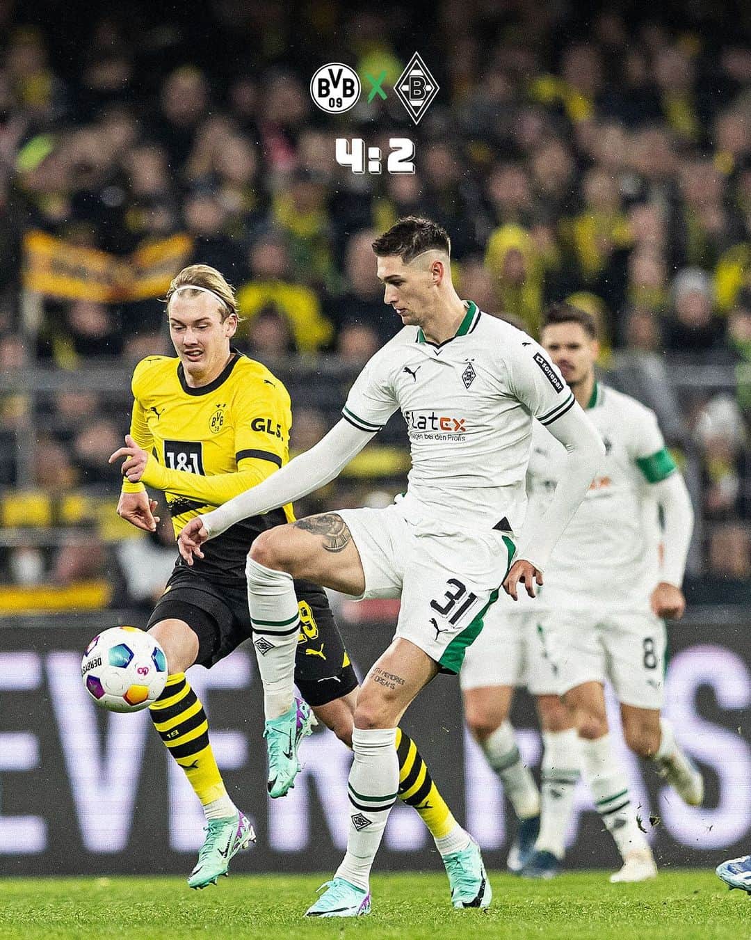 ボルシア・メンヒェングラートバッハのインスタグラム：「Der starke Beginn reicht leider nicht aus…  #dieFohlen #BVBBMG」