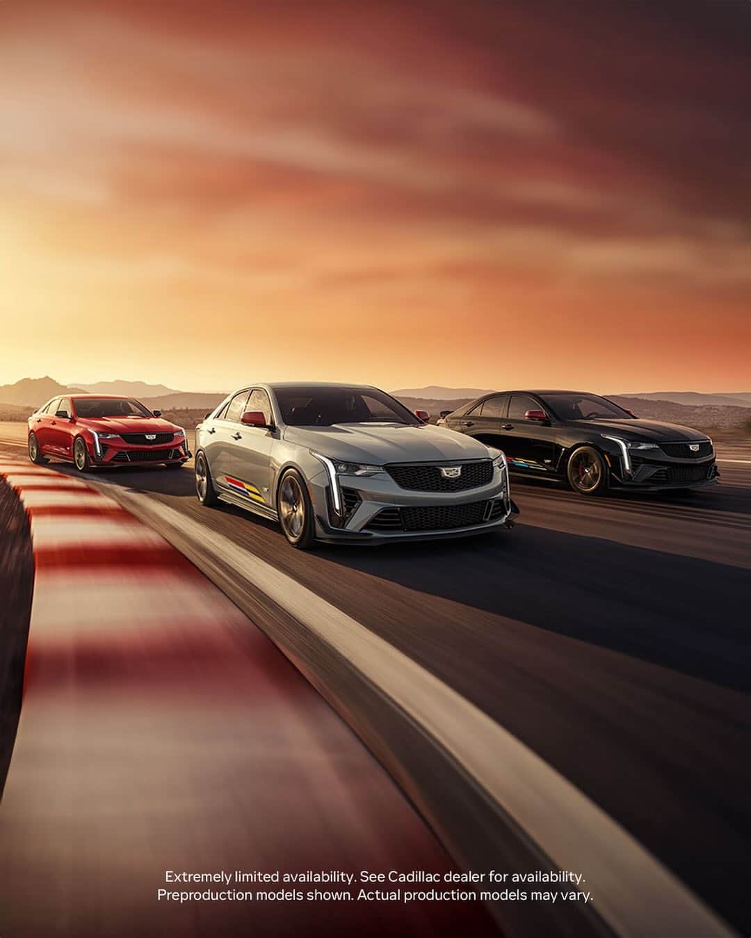 キャデラックのインスタグラム：「Three icons. One track. Which edition Mondrian would you choose? #CadillacRacing #Blackwing #BeIconic #CadillacVSeries」