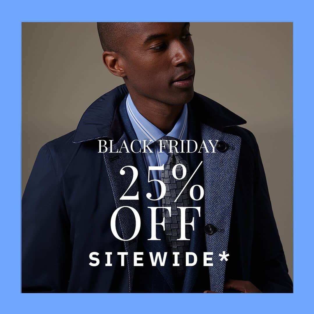 ポールスチュアートのインスタグラム：「Black Friday is here! We have 25% off sitewide and in our stores. Shop now! #blackfridayweekend」