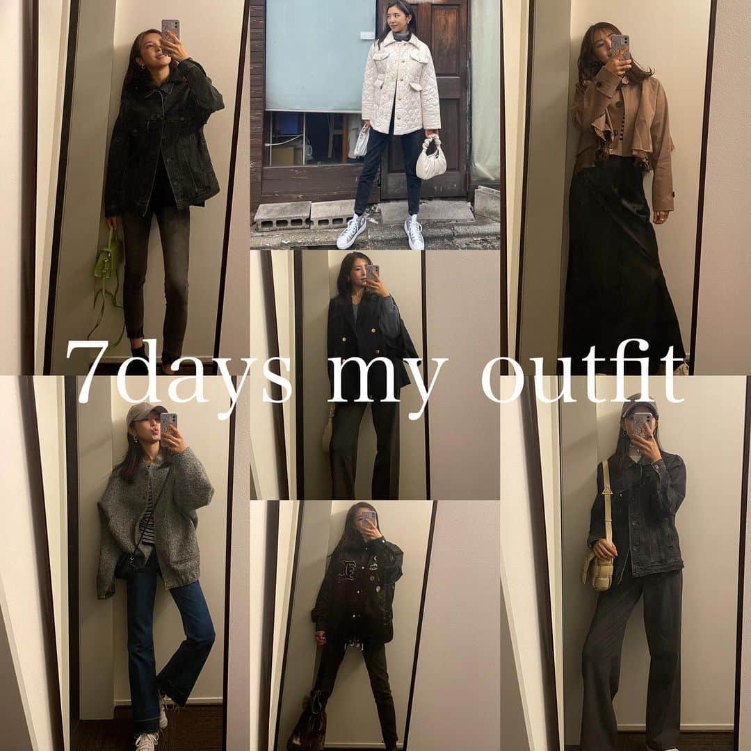 のインスタグラム：「✔️✔️✔️  7days my outfit  アウターが必要な季節だけど なぜか気分はロング🧥ではない今季🍂  って言っておきながら そのうち登場するかもだけども…🫠💫  . .  お洋服をお買い物する時は あまり被らないものを選ぶ様に  小物やベーシックな物 (Tシャツ、デニムetc...)は別として、  街で同じものを着ている人を見かけたり 友達や身近な人が着ているの見ると あまり着たくなくなる傾向があり、、、😂  なので、ファストファッションでも ヒット商品で沢山再生産されてるものは あまり買わないかな〜  というのが私の買い物事情のひとつ🛒  .  今週#yanuk 率高め🫢 #outfit  #myoutfit #fashion #7daysmyoutfit #私服 #私の7日間 #7日間コーデ #秋服 #zara #zaraコーデ #mm6 #converse好き」