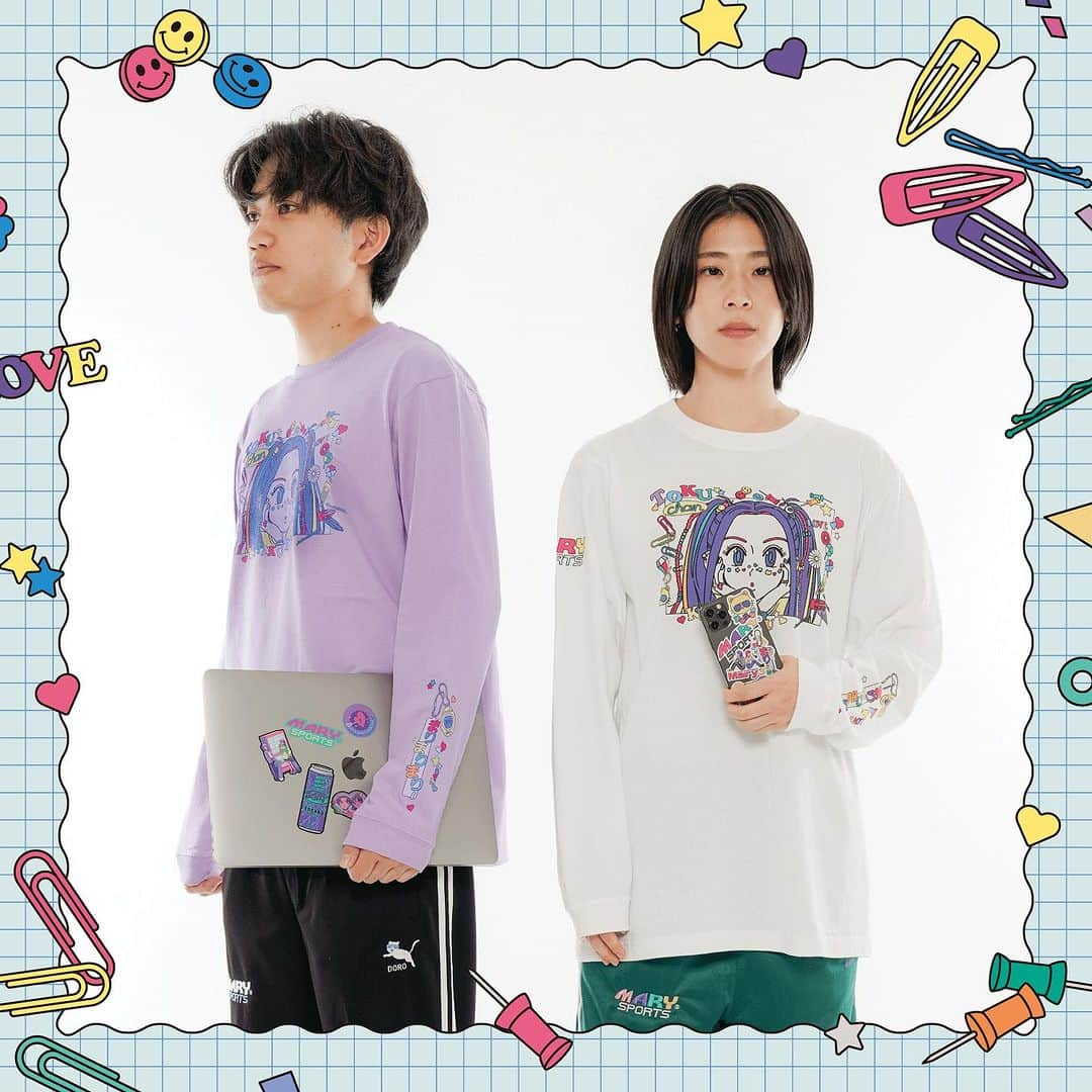 マリマリマリーのインスタグラム：「ロンT "Kitaku Club" White / Purple ¥4800 +tax ＿＿＿＿＿＿＿＿＿＿＿＿＿＿＿＿＿  MARY MARY MARY 2023-2024 AW Collection 12月2日（土）19時発売」