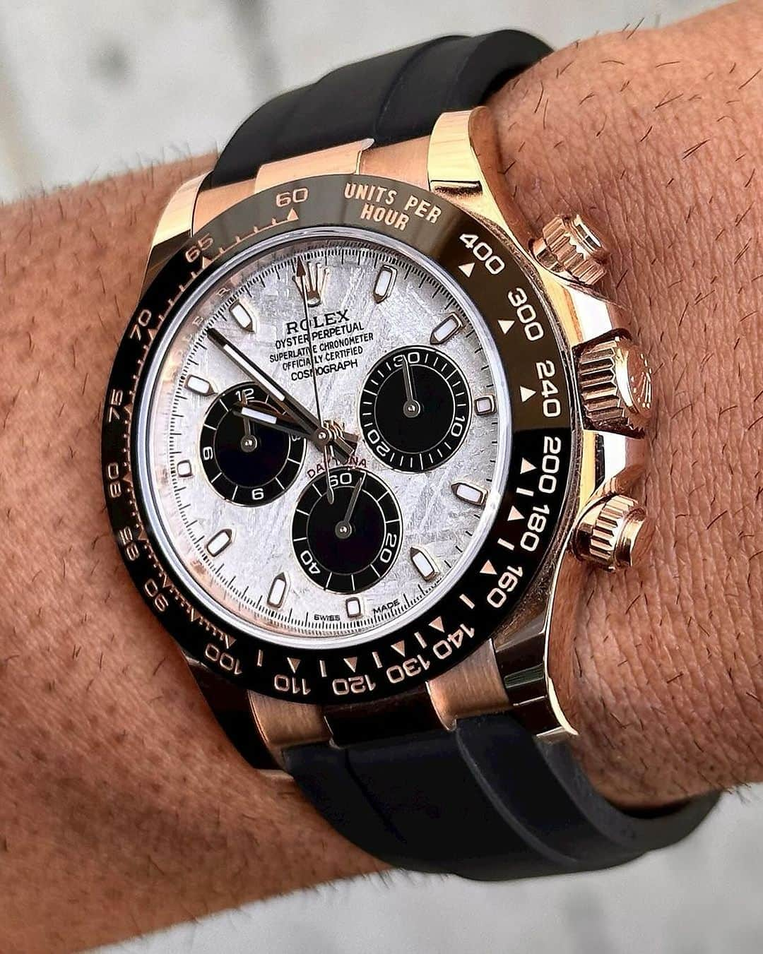 Daily Watchさんのインスタグラム写真 - (Daily WatchInstagram)「Wristshot with the Rolex Daytona Ref 116515LN with Meteorite Dial ☄️ Photo by @swiss6made」11月25日 19時30分 - dailywatch