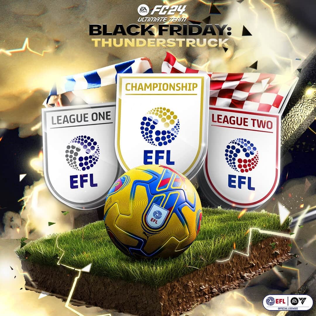 ワトフォードFCのインスタグラム：「EFL ADVERT:  The EA SPORTS #FC24 Black Friday Sale is now Live! 🙌   Enjoy most authentic football experience and join the World's Game now.  #EFL | #AD」