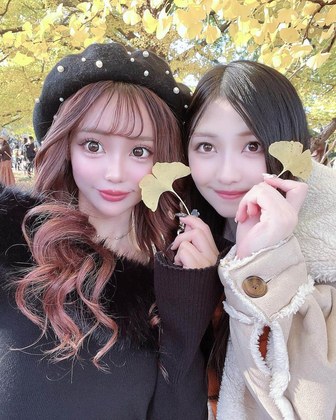 くまみゆさんのインスタグラム写真 - (くまみゆInstagram)「こころと1年ぶりに会ってイチョウ見にきた💚🍂 めっちゃ暖かったわあ🤩 お洋服めっちゃ質問きた🙋可愛いいよね @cherimi_official のだよおお . . #cherimi #シェリミー #シェリミーコーデ」11月25日 20時07分 - kumamiyu.24