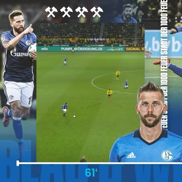 シャルケ04のインスタグラム：「Wird mit jedem Swipe besser...  😯➡️😳➡️🤯➡️🤩 Wo warst du heute vor 6⃣ Jahren? ⬇️ . . #Schalke #S04 #Football #Soccer #Fußball #Futbol #Knappen #EinLebenLang #🔵⚪️ #OnThisDay #Throwback」