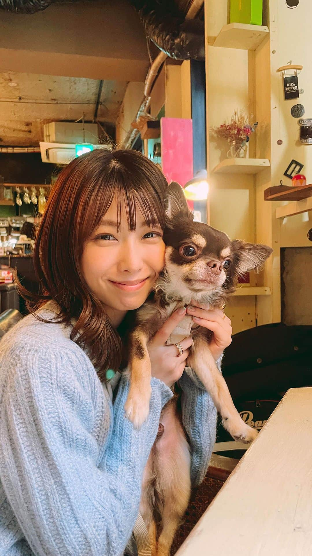 中島愛蘭のインスタグラム：「なでなでなでなで🐶」