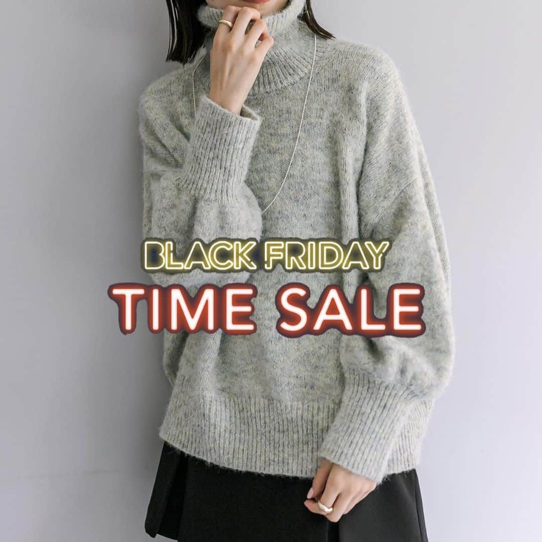 mysticのインスタグラム：「【BLACK FRIDAY】 パルクローゼットでブラックフライデーがスタート！  11/24（金）12:00～11/27（月）13:00までお得なタイムセールを行っております！  新作予約5アイテムの¥1,000OFFクーポンも行っておりますので是非この機会にご覧くださいませ。  ＿＿＿＿＿＿＿＿＿＿＿＿＿＿＿＿＿＿＿＿＿＿＿＿  ・モヘアライクタートルニット ¥8,250（税込）→ ¥7,425（税込）  color : OFF / YEL / GRN / CCL   size : Free  #mystic #mystic_2023aw #カジュアル #大人カジュアル #着回し #着回しコーデ  #シンプルコーデ #大人カジュアル #着回し #カーディガン #カーデ #ショートシャツ#シャツ#シャツコーデ #ラメニット #秋カラー #カラバリ#秋コーデ#秋服コーデ#ブラウス」