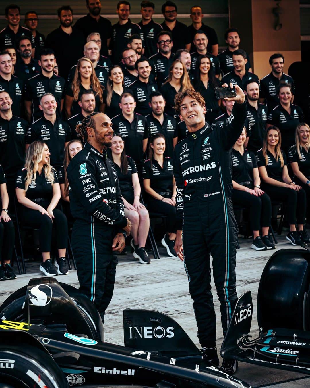 MERCEDES AMG PETRONASのインスタグラム：「This Team. Our Team. Your Team ❤️」