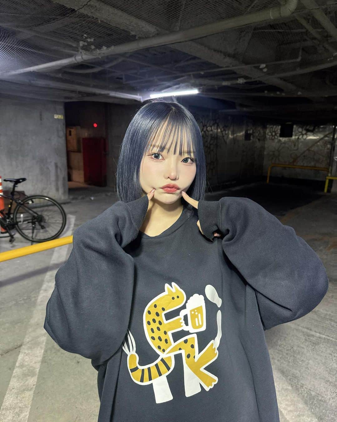 ふてこさんのインスタグラム写真 - (ふてこInstagram)「髪色復活だ💙🖤」11月25日 21時31分 - ftk__ms