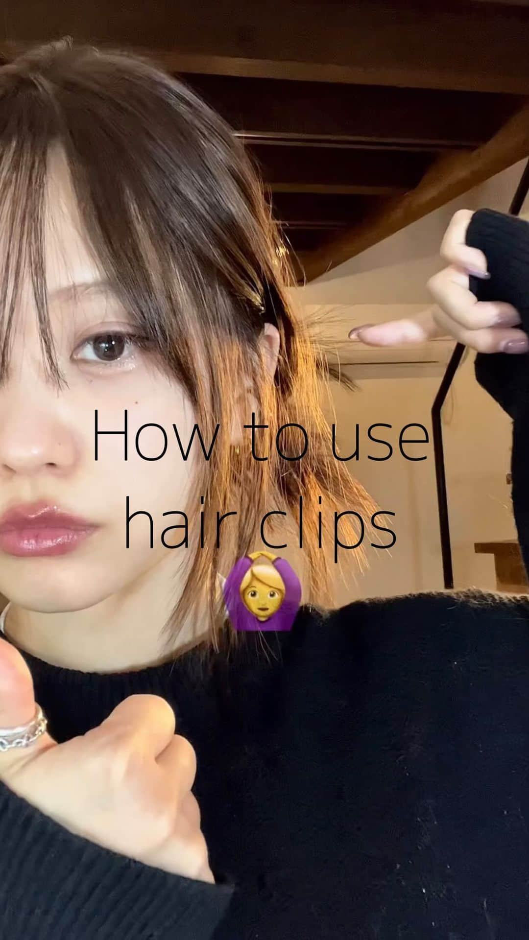 伊藤愛のインスタグラム：「How to use hair clips  ミニミニバンズクリップ 使い方part2」