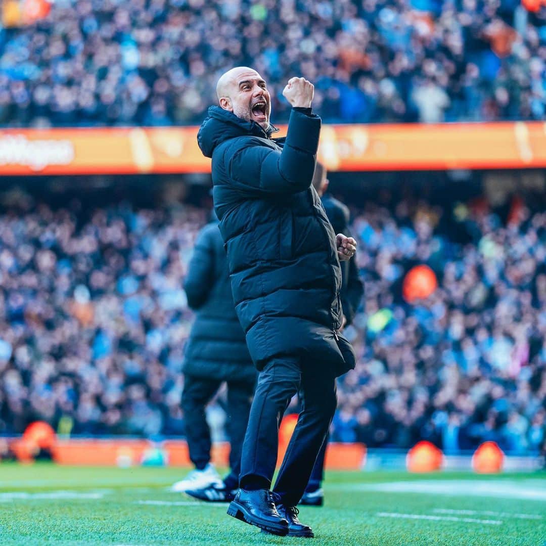 マンチェスター・シティFCのインスタグラム：「Pep’s delight! 🤩」