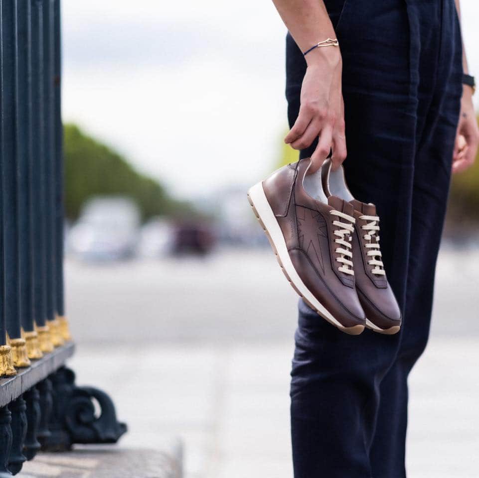 コルテさんのインスタグラム写真 - (コルテInstagram)「Elevate your casual style one step at a time with the Carl in Old Wood patina!  www.corthay.com #corthay #sneakers」11月25日 23時28分 - maison_corthay