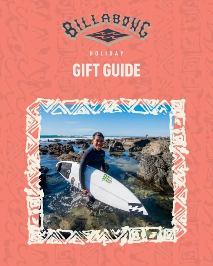 ビラボンのインスタグラム：「The gift of aloha. 🎁   Swipe for a closer look at @sethmoniz’s wish list — our team made holiday gifting easy for you, starting crossing off your list today and shop the complete Billabong Holiday Gift Guide」