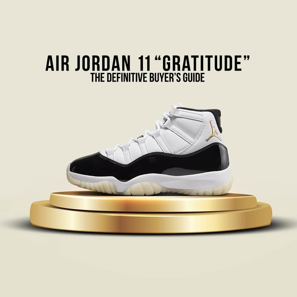 Sneaker Newsのインスタグラム：「The Definitive Buyer's Guide to the Air Jordan 11 "Gratitude"⁠ Brief history, a store list, and full release details on this holiday's big Jordan release is here. Tap the link in our bio to prepare yourself for the drop on December 9th.」