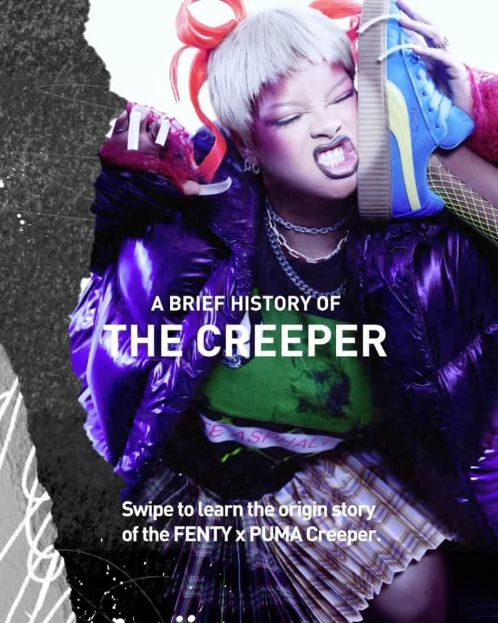 プーマのインスタグラム：「A brief history of the #FENTYxPUMA Creeper by @badgalriri. Swipe 👉 to learn more.」