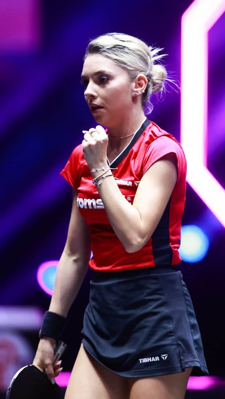 ITTF Worldのインスタグラム：「Bernie Szocs at her pulsating best 🔥  Stay tuned for more incredible points from the Romanian star at the upcoming #WTTNagoya, happening from 15 - 17 Dec ⏳  #WTTFinals #PingPong #TableTennis」