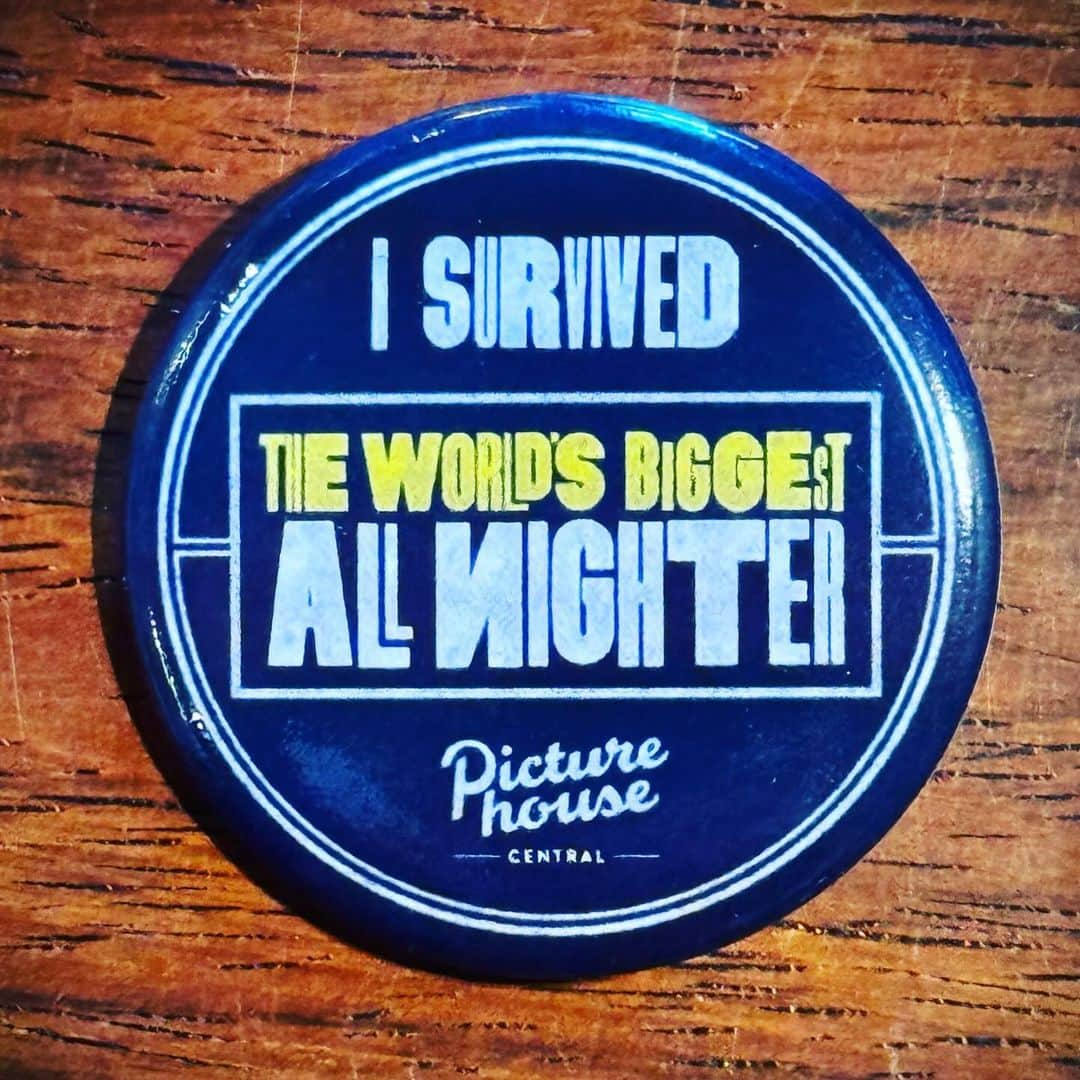 エドガー・ライトのインスタグラム：「This was a week ago. Were you there? Have you recovered yet?? Can you still function in society???  If you were a veteran of my 14 hour movie marathon at @picturehousecentral, showing six of my films in reverse chronological order, I’d love to know what you learned from the experience. Did the films gain anything from watching them in a feverish middle-of the-night mania? How was coming out into the light of Sunday morning?   Everyone who came: you’re crazy and I love you.」